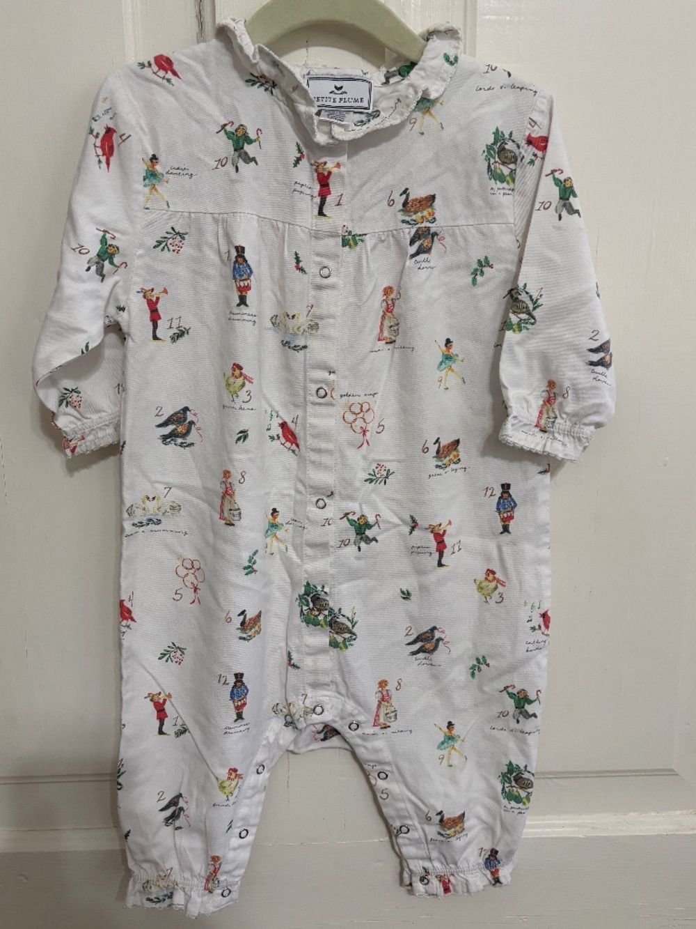 Petite Plume 12 day of Christmas pajama size 12-18 months